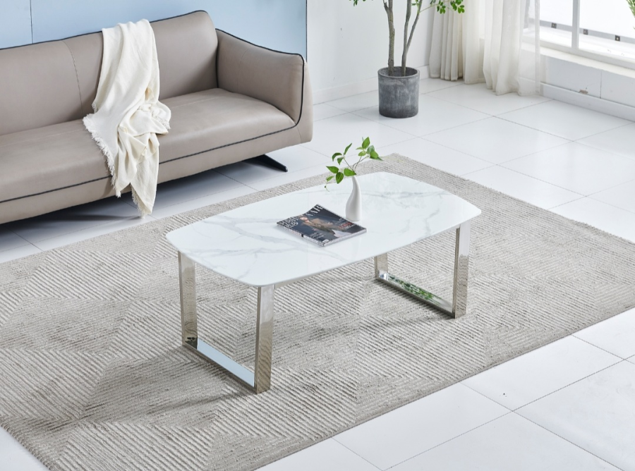 TABLE BASSE LOLA MARBRE ARGENT/Ref:2 | MULTI-AFFAIRES