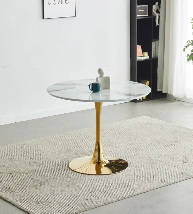 TABLE A MANGER ROSA 1M PIED DORE  | MULTI-AFFAIRES