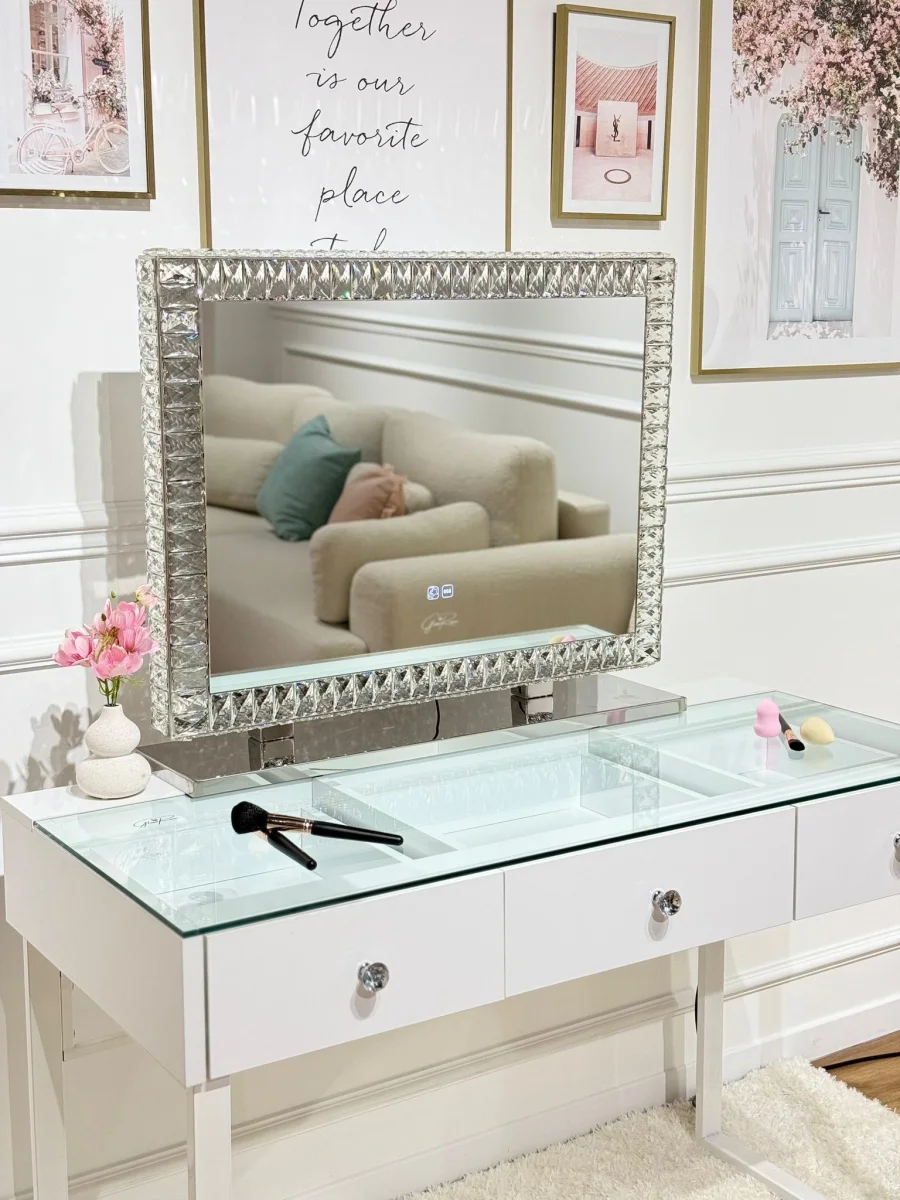 MIROIR CRYSTAL LED 80x60cm | MULTI-AFFAIRES