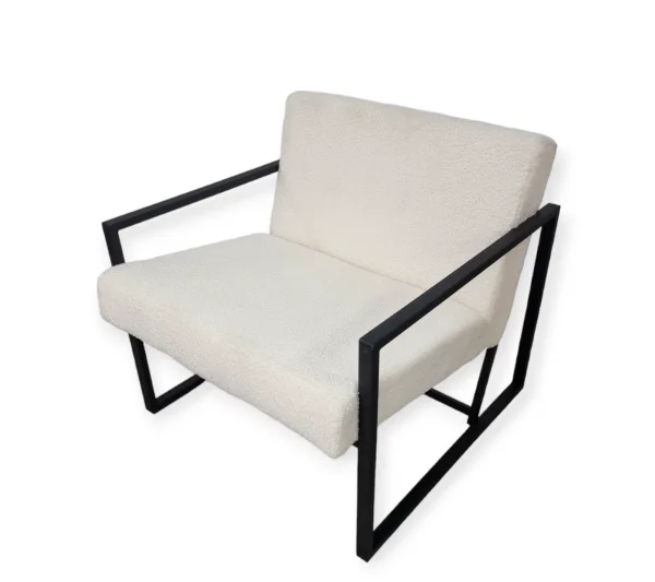 FAUTEUIL KENY LAINE BOUCLÉ BEIGE/ref:1 | MULTI-AFFAIRES
