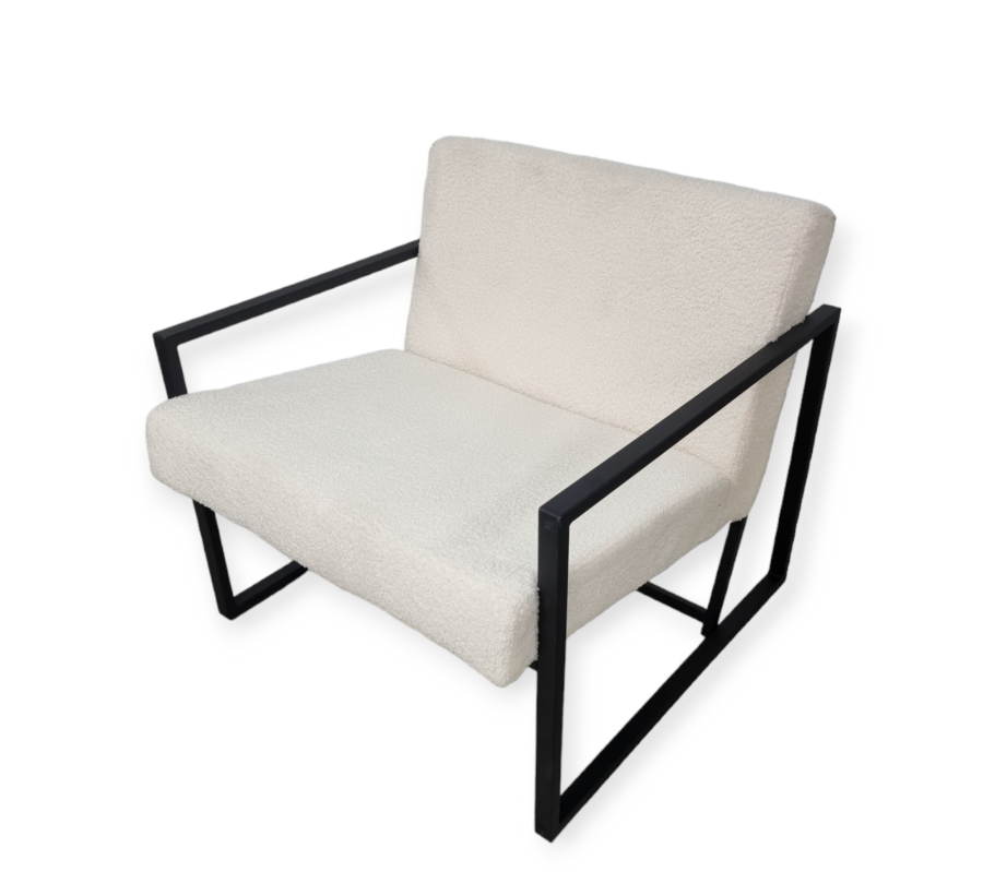 FAUTEUIL KENY LAINE BOUCLÉ BEIGE/ref:1 | MULTI-AFFAIRES