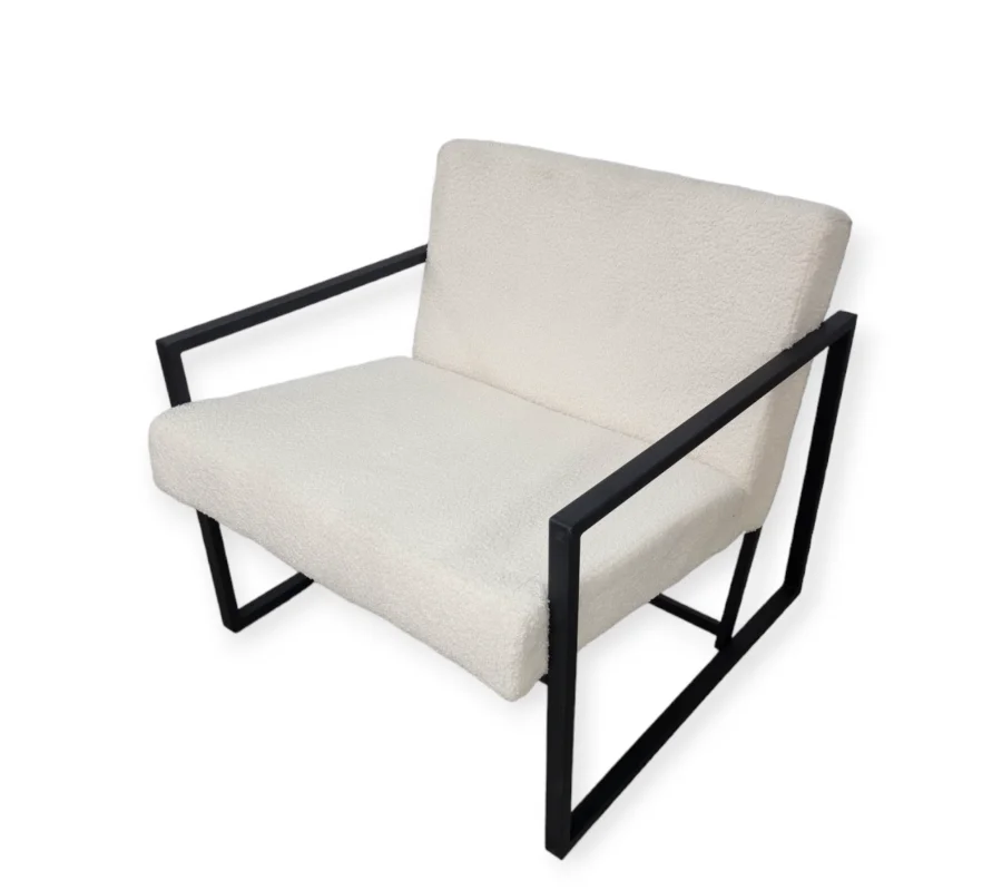 FAUTEUIL KENY LAINE BOUCLÉ BEIGE/ref:1 | MULTI-AFFAIRES