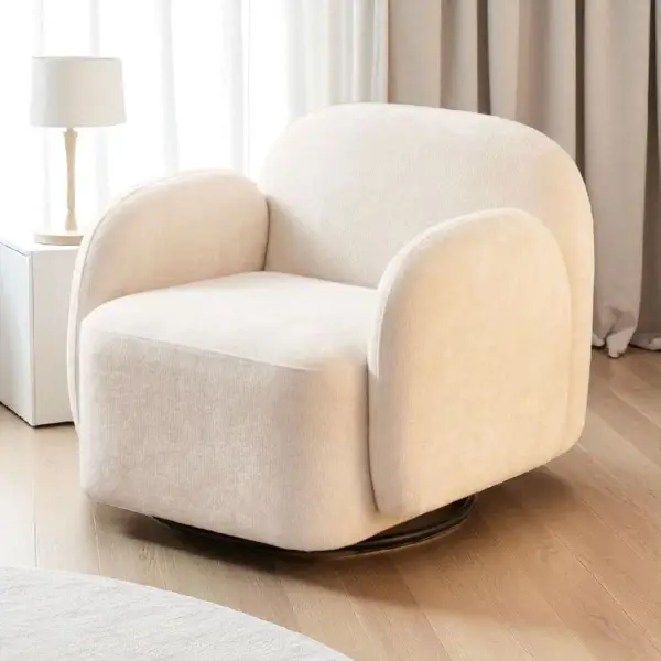 FAUTEUIL SENSO VELOURS TEXTURÉ BEIGE | Eurostore