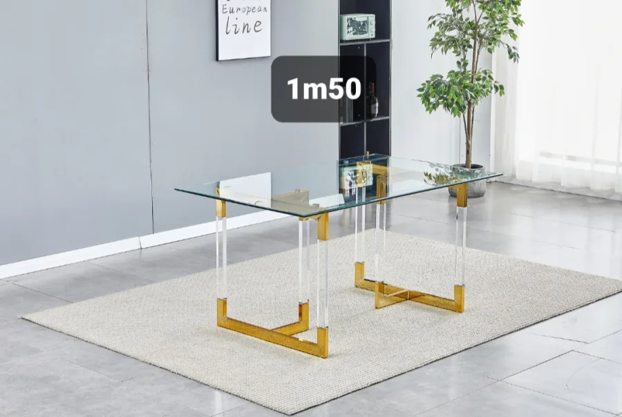 TABLE A MANGER CRYSTAL 150cm/ref:2 | MULTI-AFFAIRES