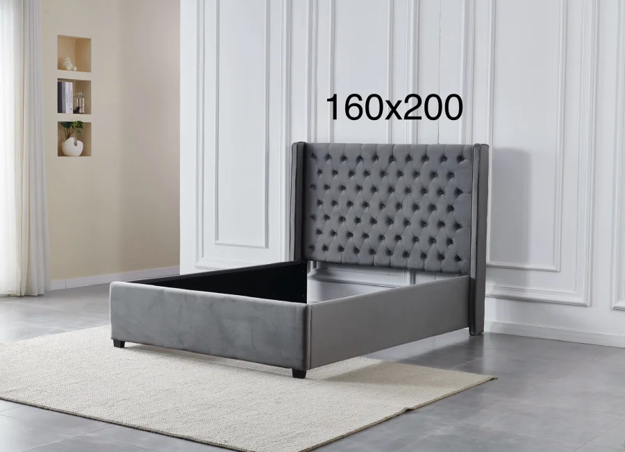 LIT MADRID GRIS 160x200 | MULTI-AFFAIRES