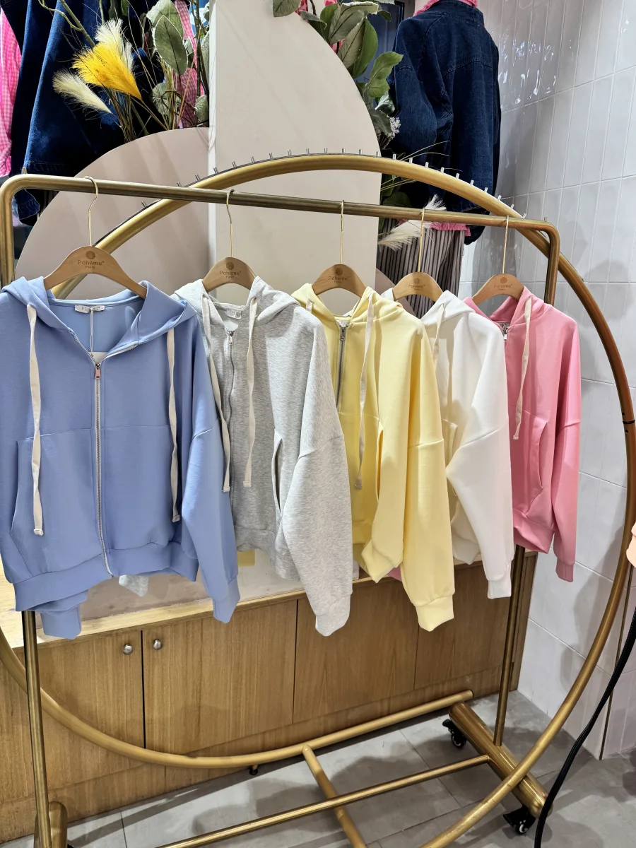 Veste Sweat Cindy À Capuche Avec Cordon De Serrage  | Vintage Mode