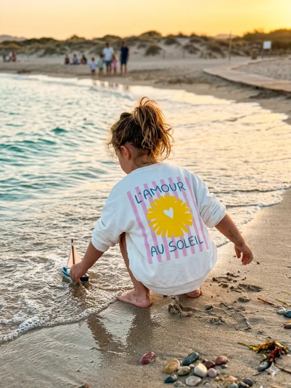 Sweat-shirt enfant L’amour Au Soleil | Au P’tit Boucan