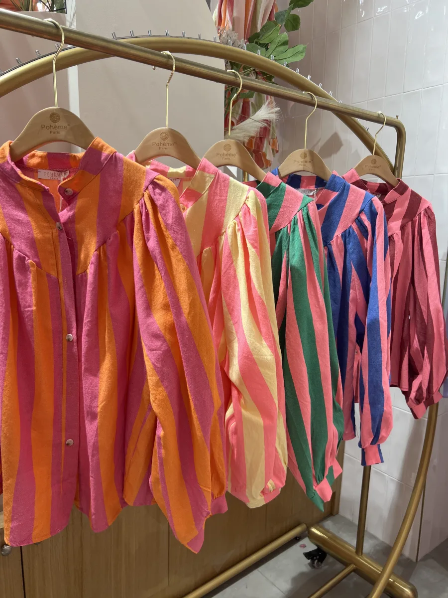 Chemise  Marthe À Grosse Rayures Coupe Oversize  | Vintage Mode