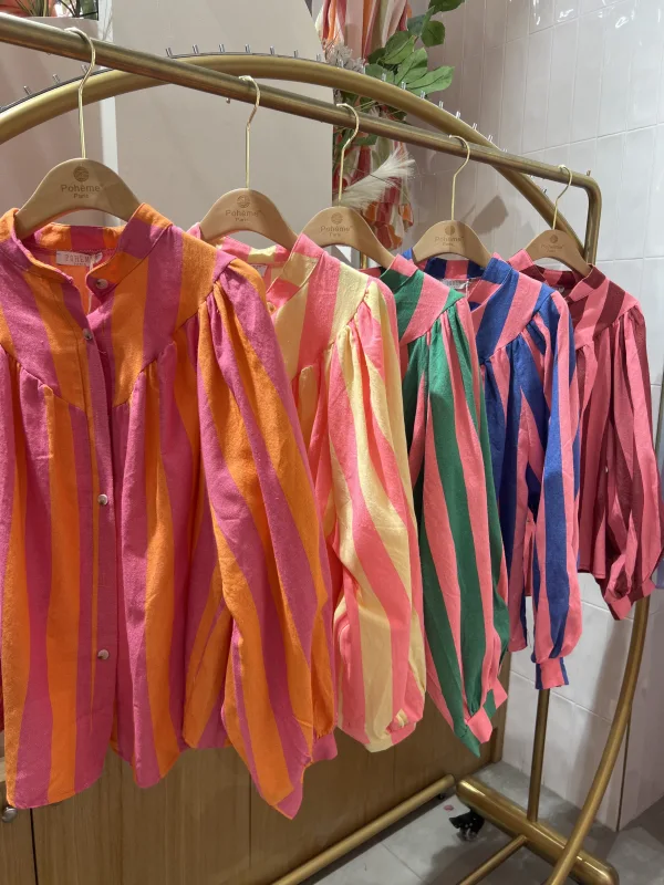 Chemise  Marthe À Grosse Rayures Coupe Oversize  | Vintage Mode