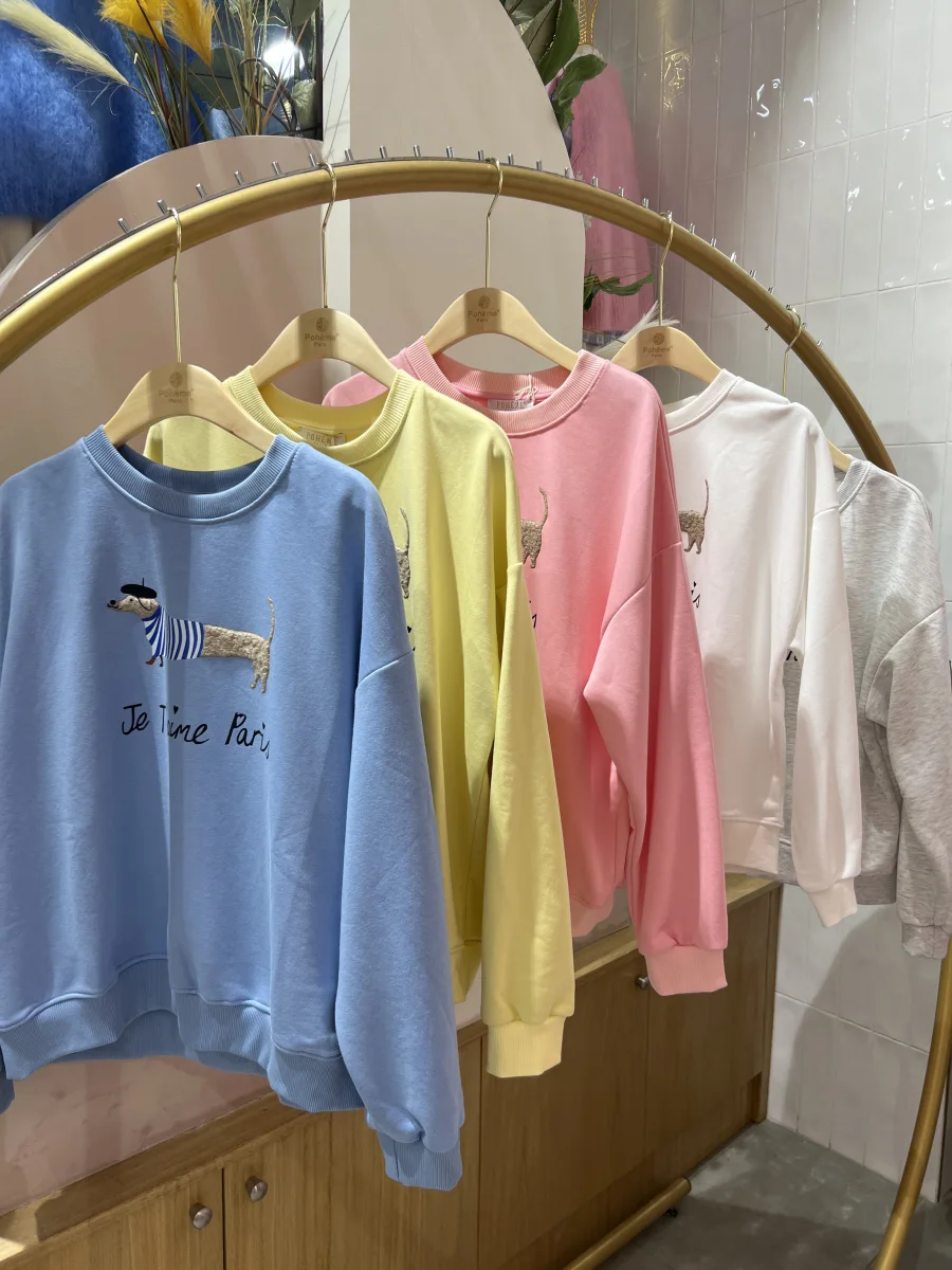 Sweat-shirt Roseline Paris Je T’aime | Vintage Mode