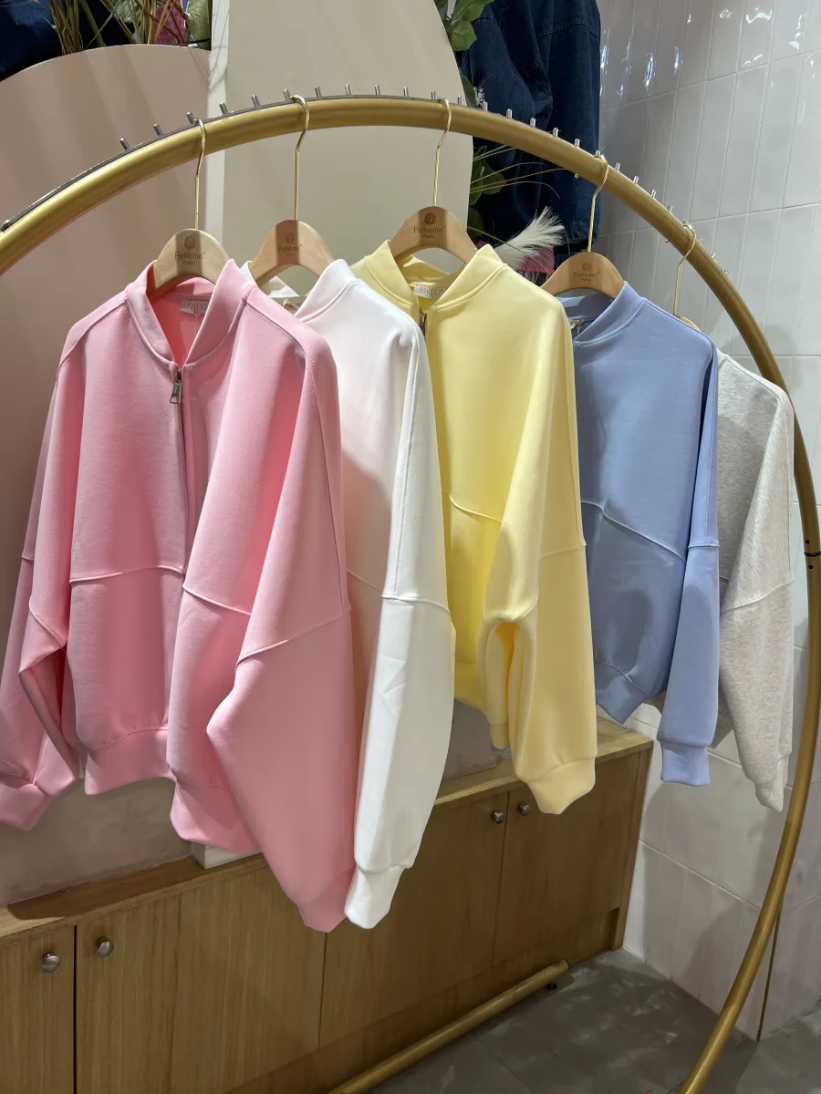 Veste Sweat-shirt Louna Coupe Oversize Dans une Très Belle Matière  | Vintage Mode