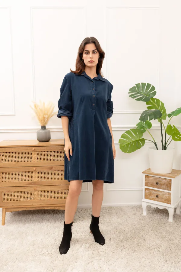 Robe velours Côtelé | Vintage Mode