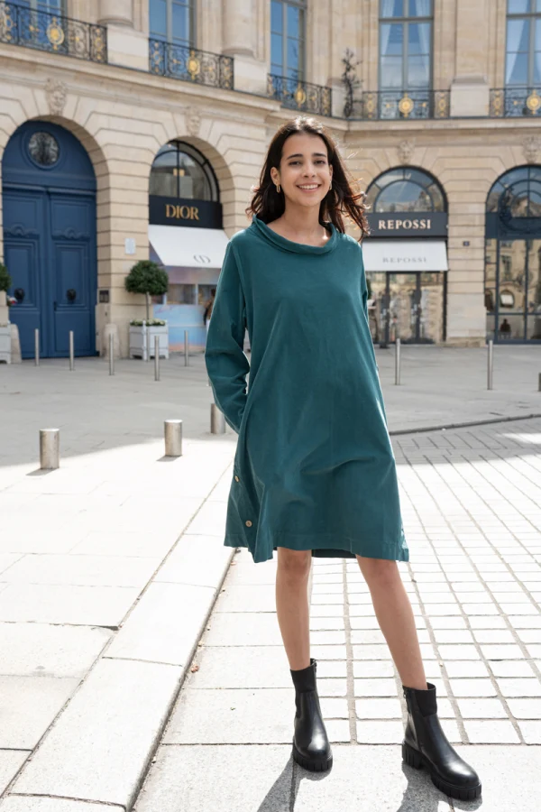 Robe  velours au genou | Vintage Mode