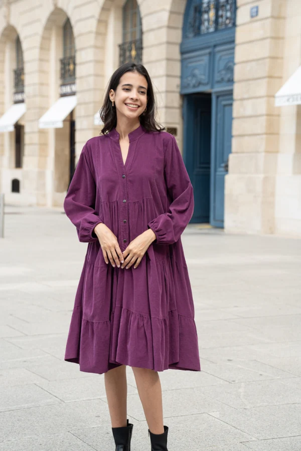 Robe velours côtelé | Vintage Mode