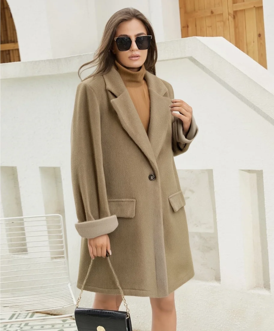 Manteau Veste Avec 1 Bouton  | Vintage Mode