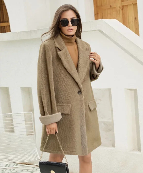Manteau Veste Avec 1 Bouton  | Vintage Mode