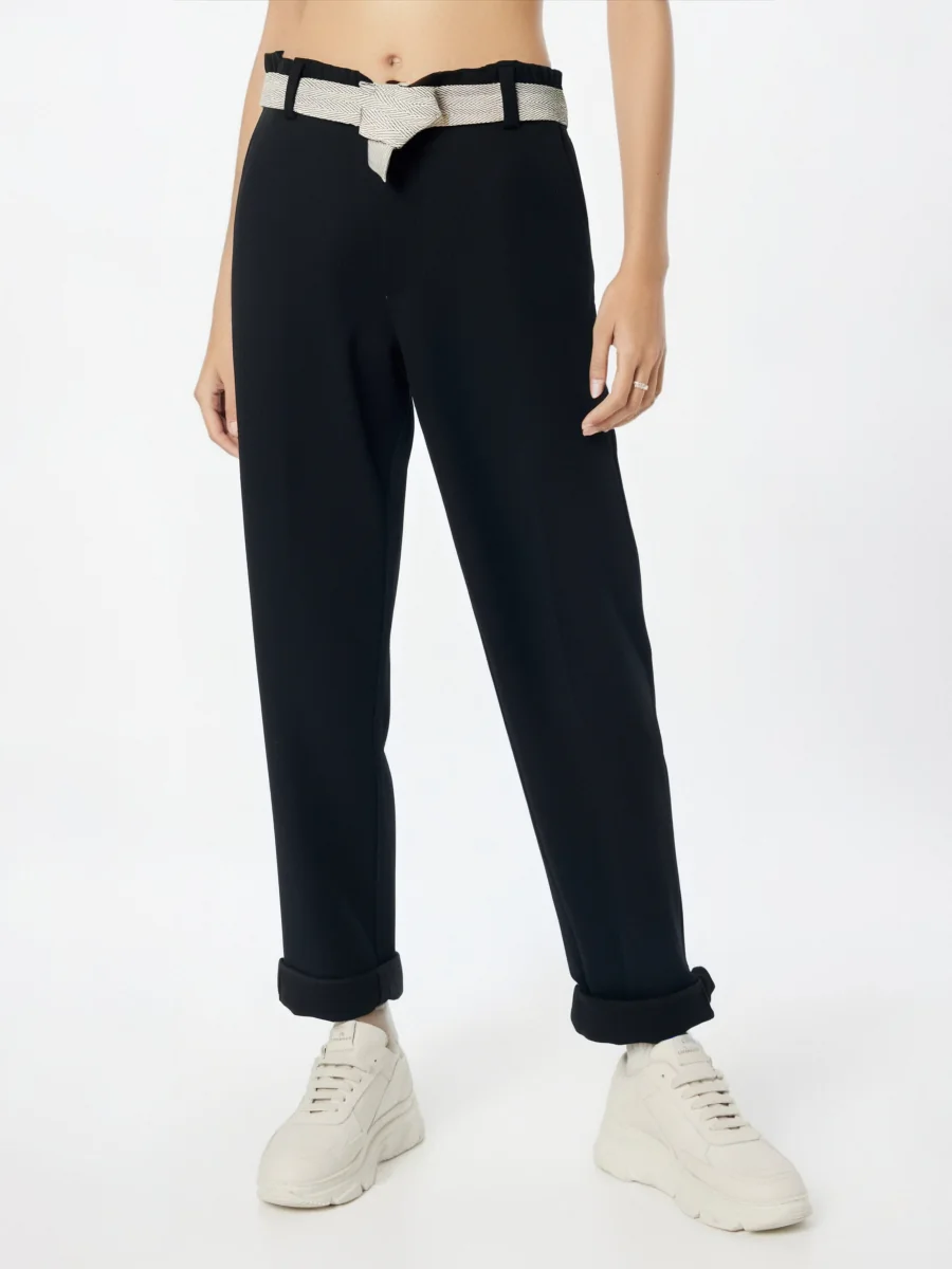 Pantalon Avec Ceinture Matière Crèpe Néoprène  | Vintage Mode
