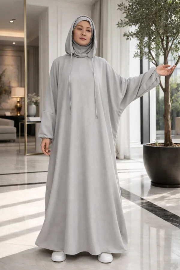 Abaya avec cagoule intégrée et capuche | Dîna Shop'