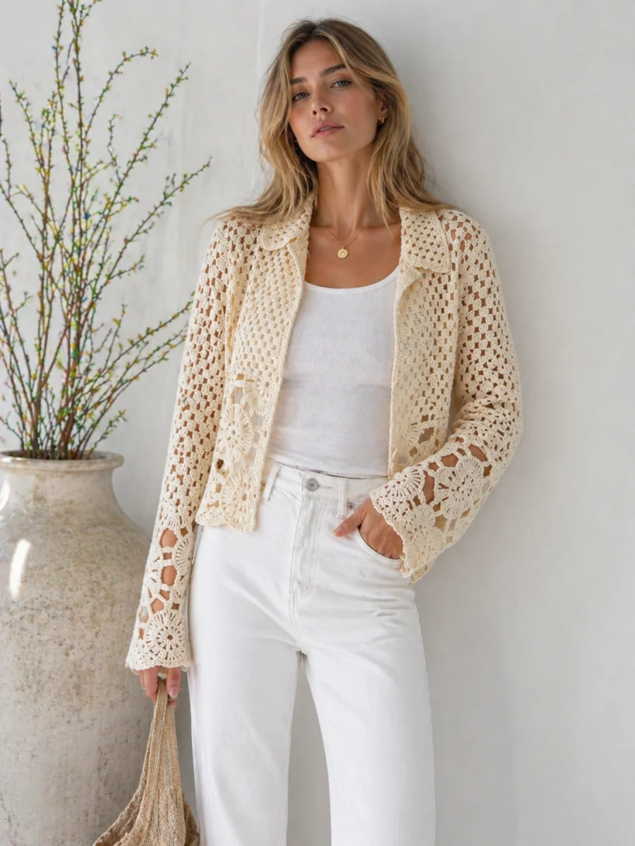 Gilet crochet bohème 38 au 48 | Les Chics Filles by Sab 