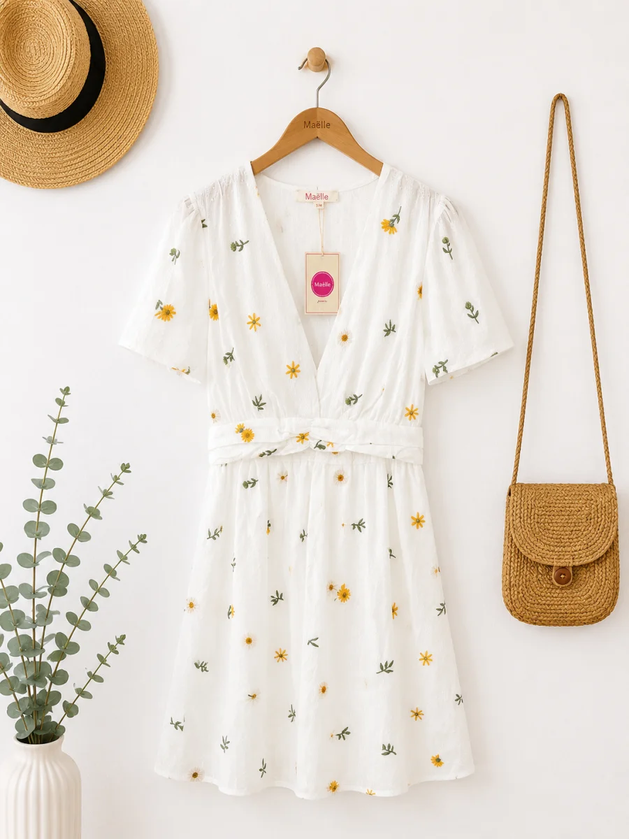 Robe blanche Brodée | Chez Florem