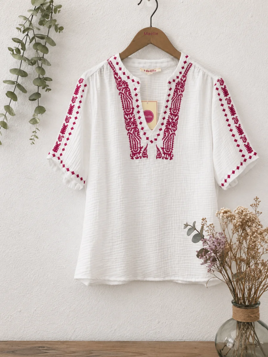 Top Brodé belles Tailles | Chez Florem