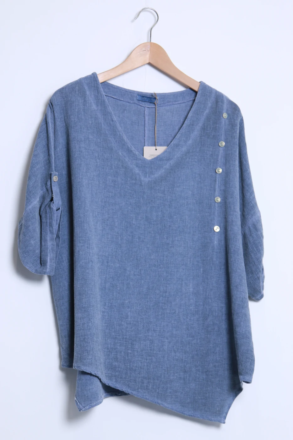 Top In Linen/Cotton With 5 Buttons | Merci.