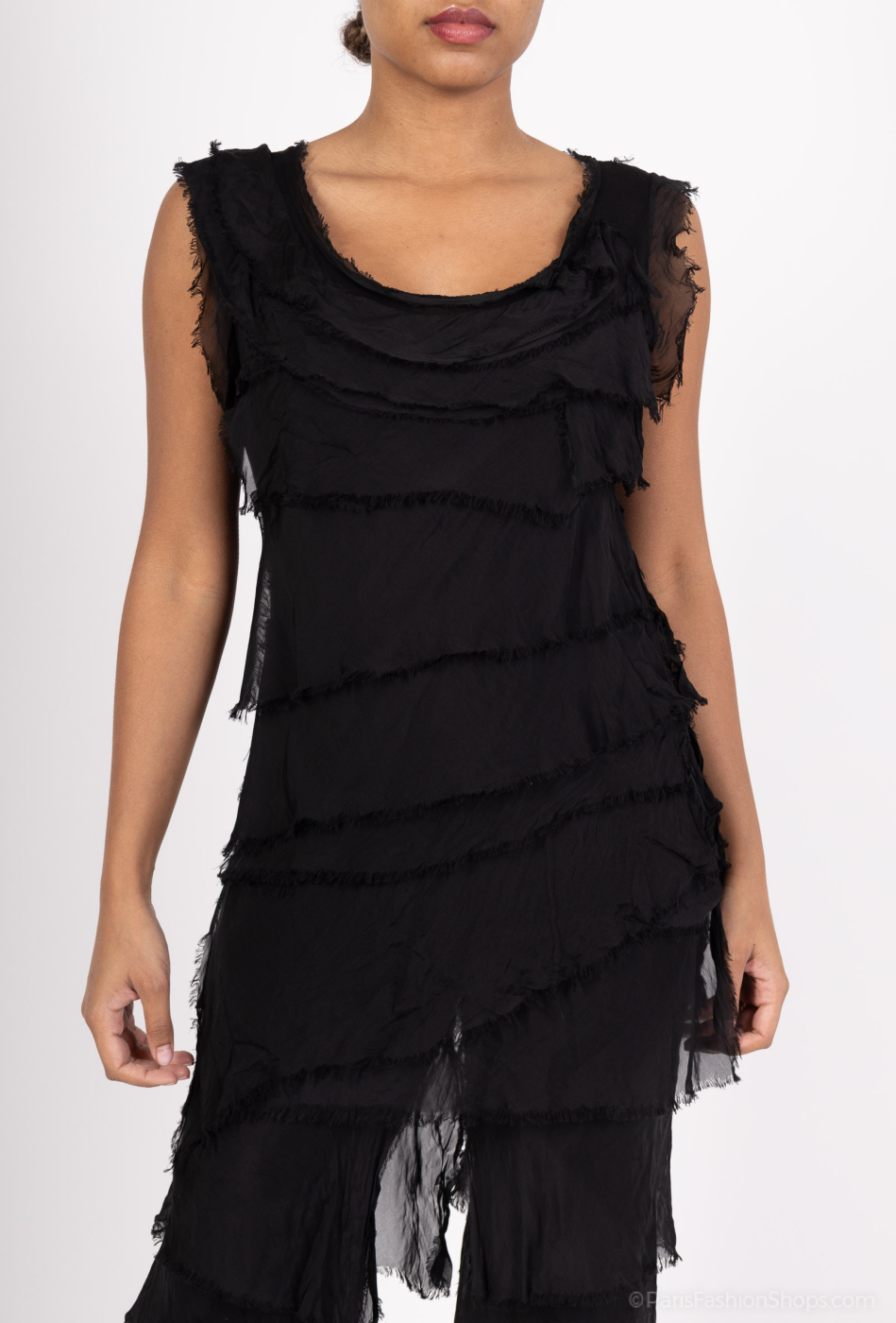 Silk Blend Layered Top | Merci.