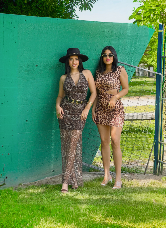 VESTIDO ANIMALPRINT CON HOMBRERA | New Secret