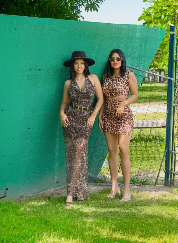 VESTIDO ANIMALPRINT CON HOMBRERA | New Secret