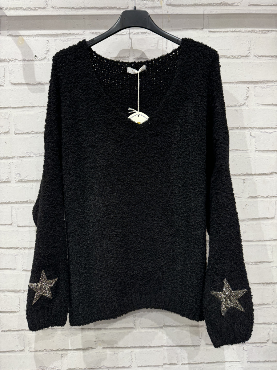 Pull en bouclette étoile brillante | Jus de coco 