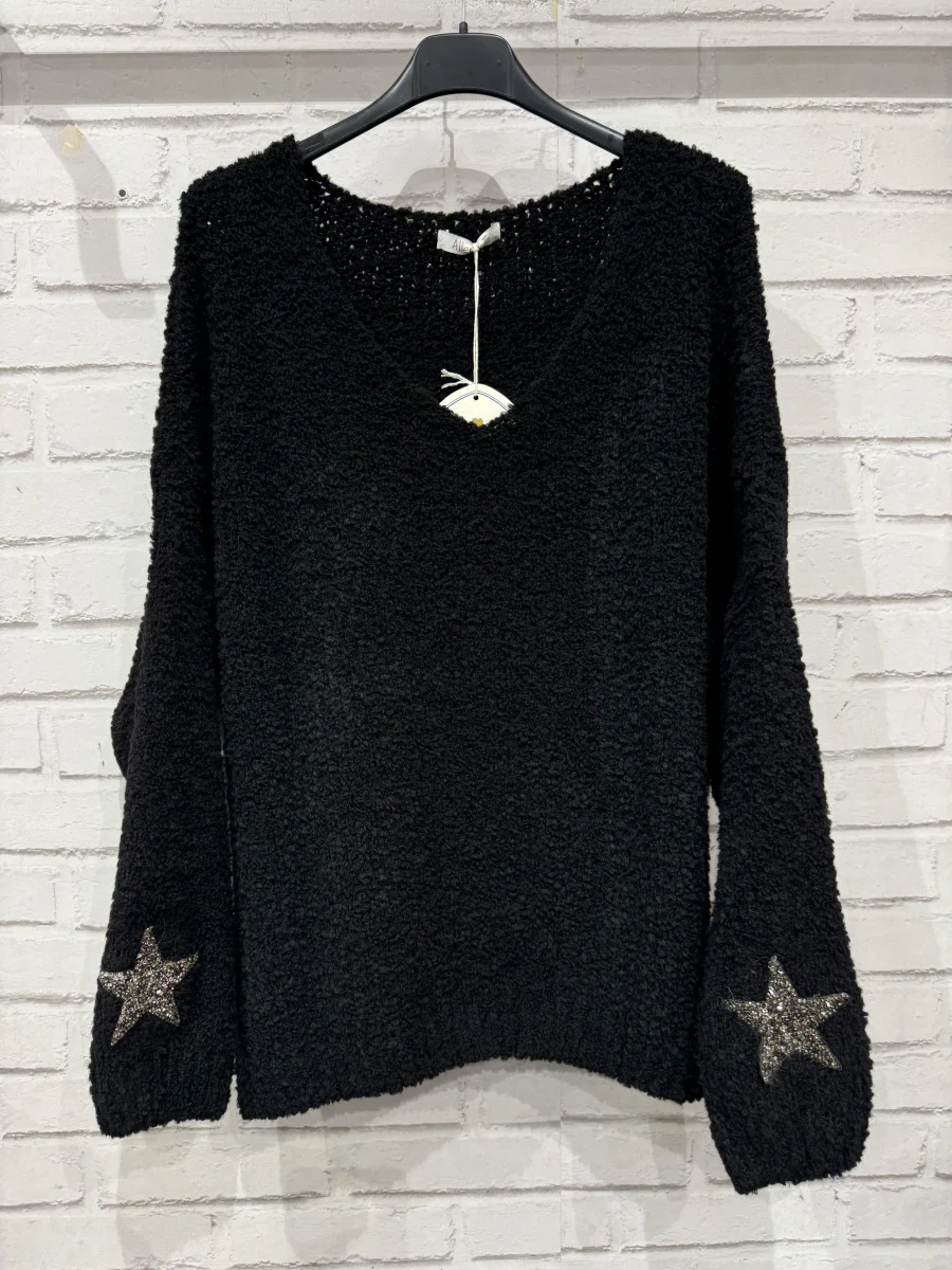 Pull en bouclette étoile brillante | Jus de coco 