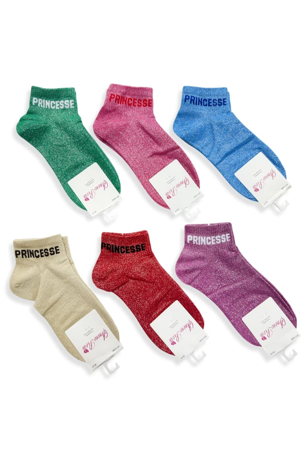 Chaussettes Brillantes Courtes « PRINCESSE » | Les Pépites de Maxime
