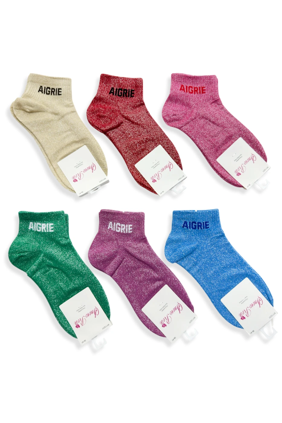 Chaussettes Brillantes Courtes « AIGRIE » | Les Pépites de Maxime