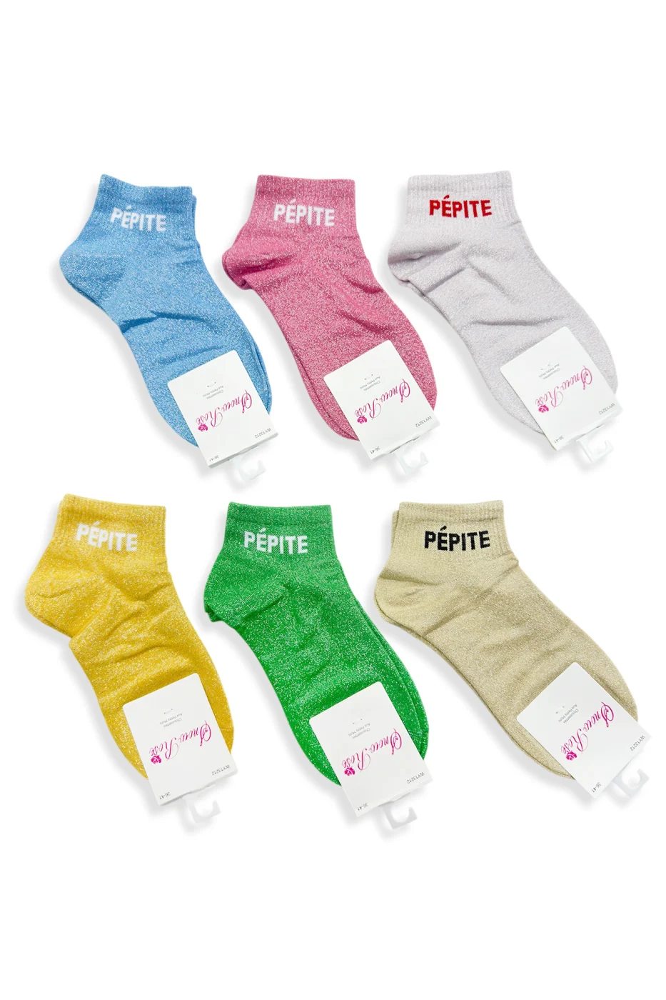 Chaussettes Brillantes Courtes « PÉPITE » | Les Pépites de Maxime