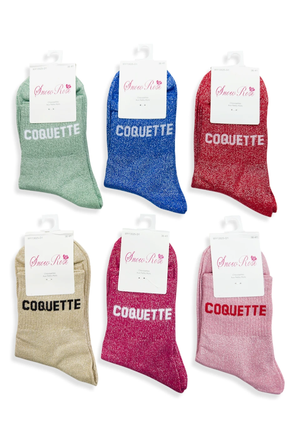 Chaussettes Brillantes « COQUETTE » | Les Pépites de Maxime