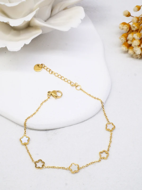 Bracelet trèfle réversible acier  | Dalyn shop