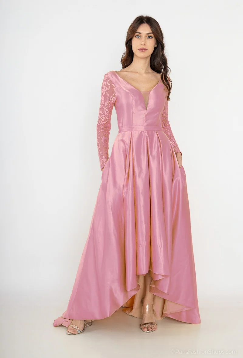 Robe satinée manche longue | Ritu
