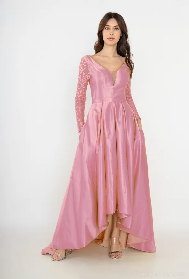 Robe satinée manche longue | Ritu