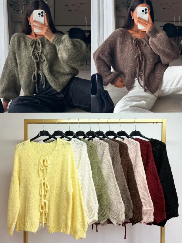 Gilet en laine avec noeuds  | Solynade
