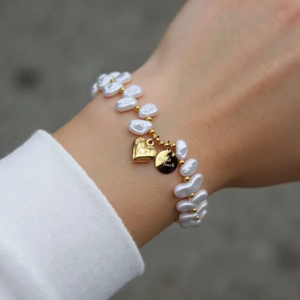 BRACELET ELASTIQUE EN PERLES ET EN ACIER INOXYDABLE  | Bijoux fantaisie en acier inoxydable