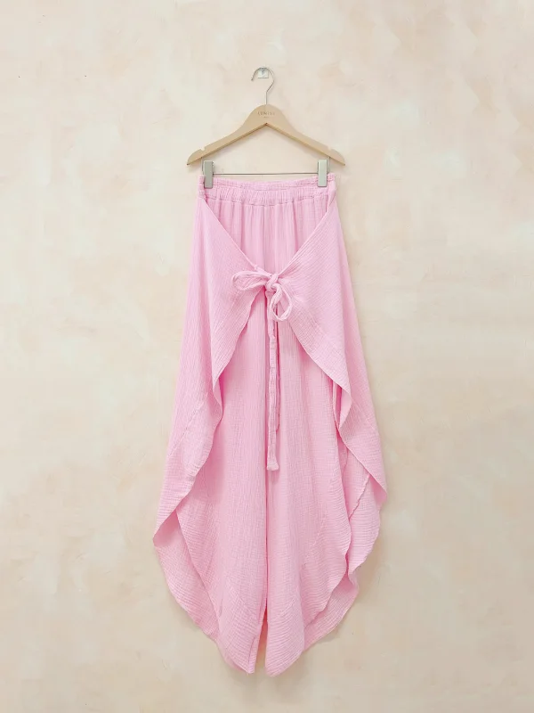 Cotton Crossover Tie Pant | Merci.