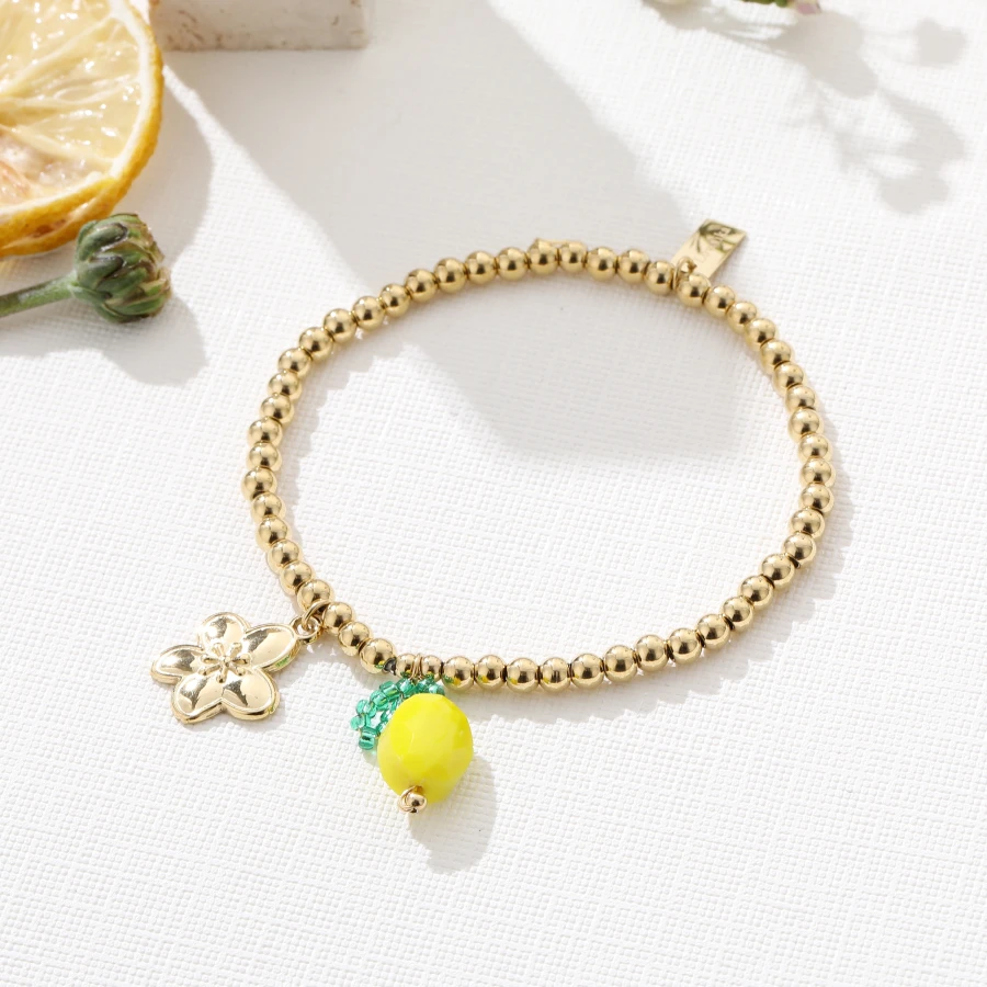 Bracelet perles et citron | La maison des robes