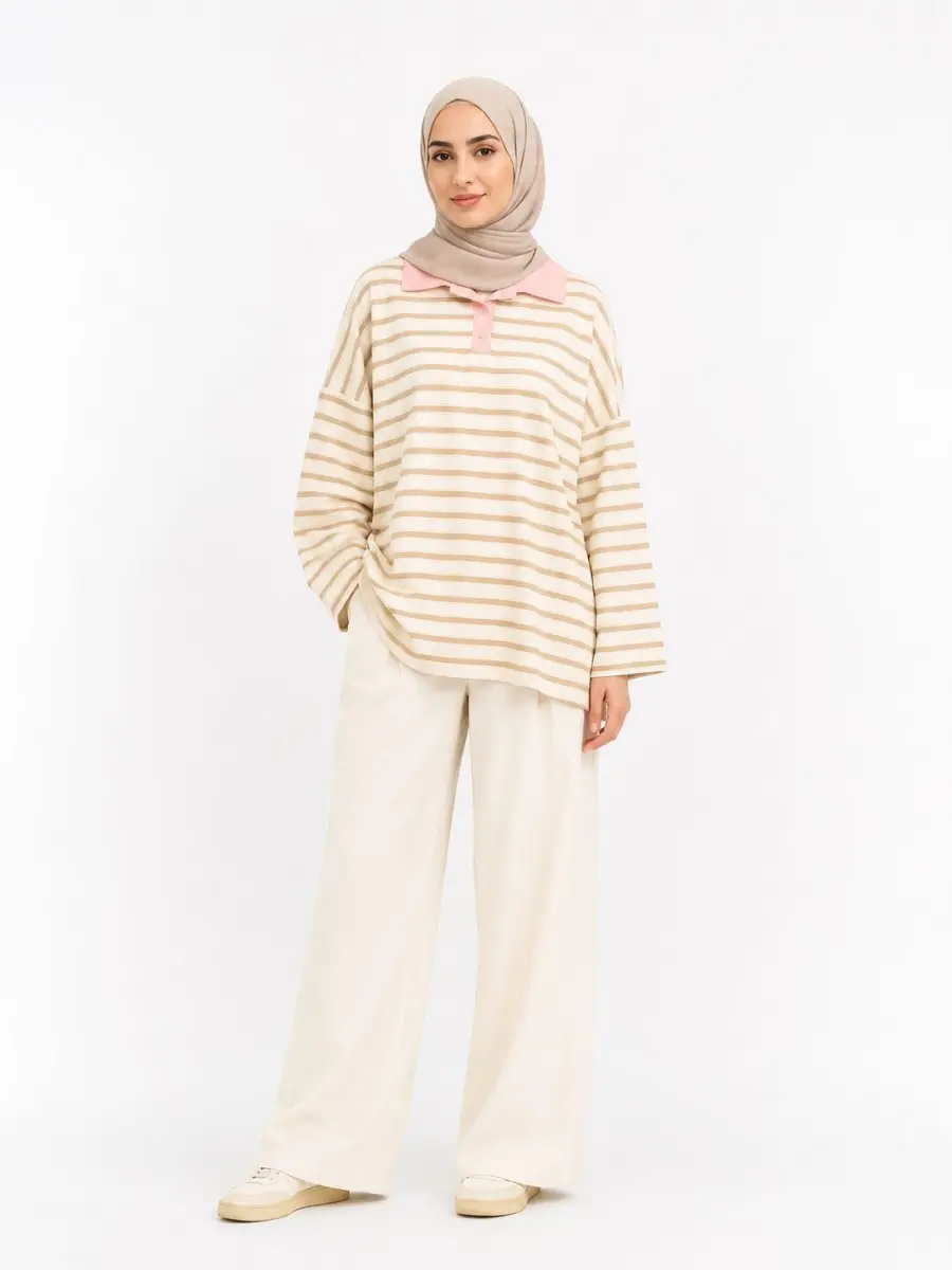 Polo Rayé En Coton | Aaba