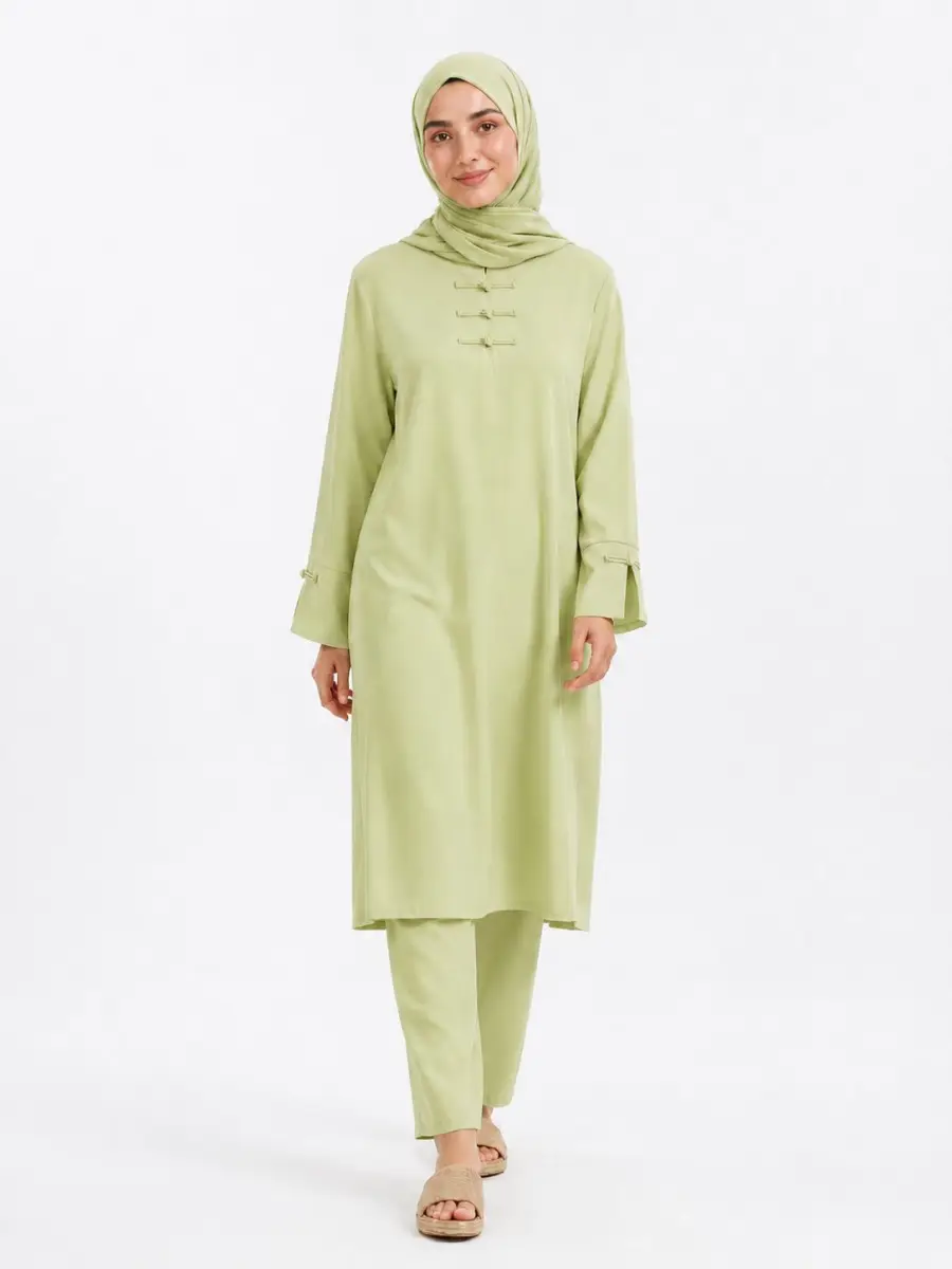 Burkini Long Avec Une Ceinture+Legging+voile | Aaba