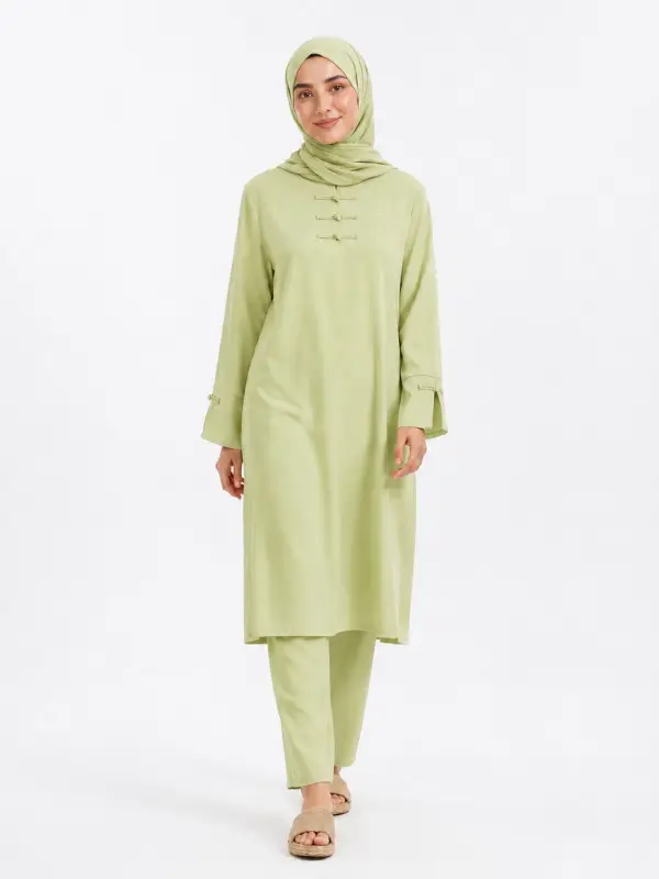 Burkini Long Avec Une Ceinture+Legging+voile | Aaba