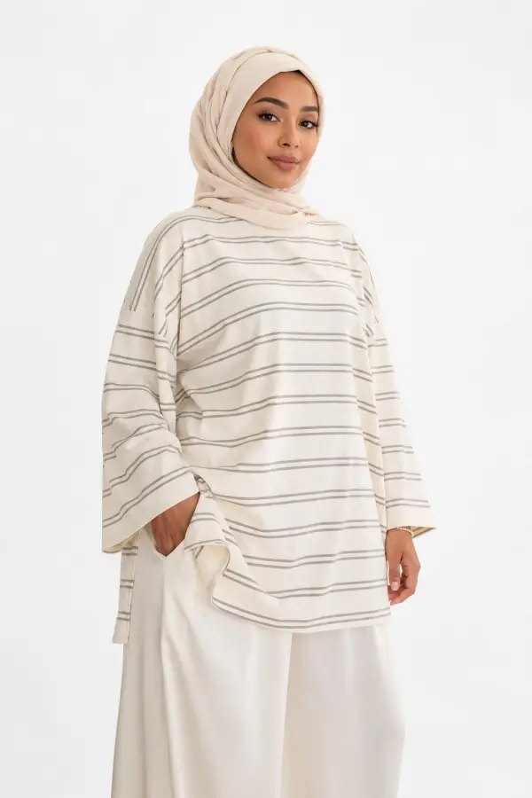T-shirt Oversize Rayé | Aaba