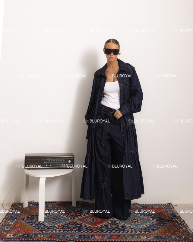 INDIGO TWIST Wrap Denim Dress | TRUE QUEEN SWDN
