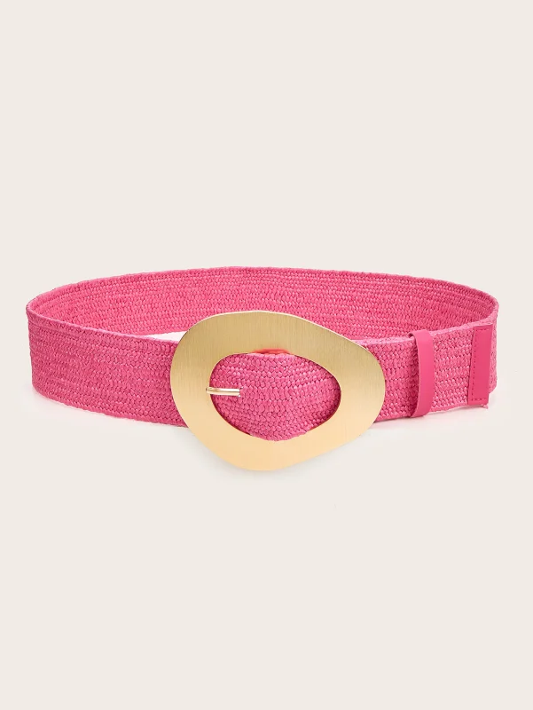 Ceinture élastique boucle ovale métallique | Les Élixirs Parfumés