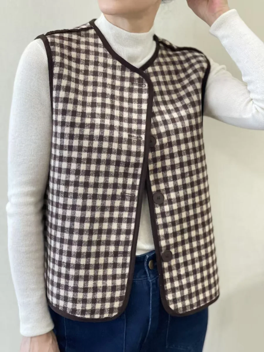 Gilet sans manche reversible Mina  | Lestigresses.fr
