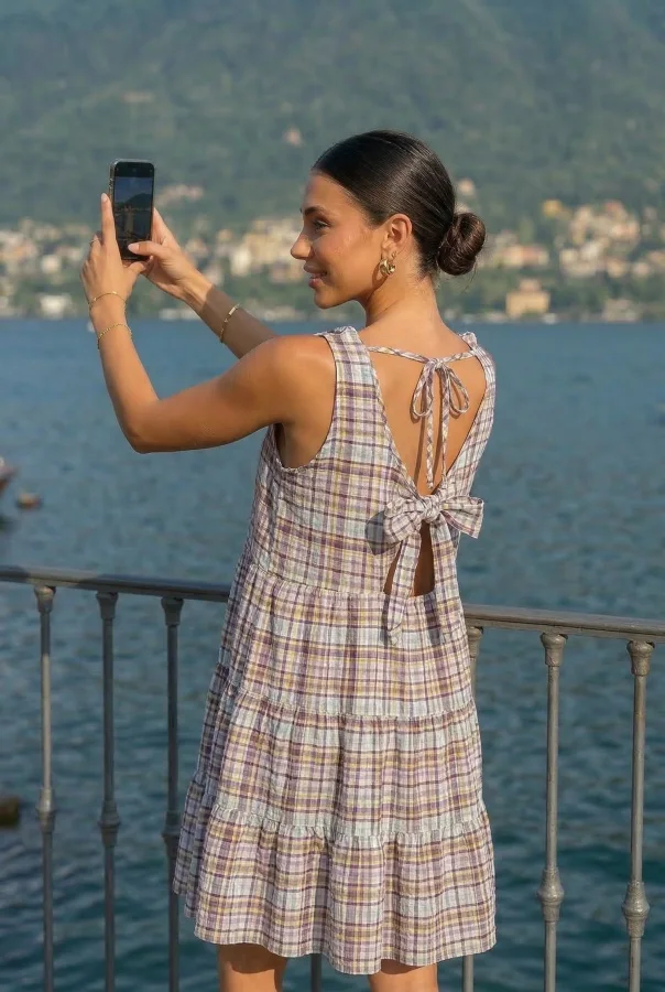 Robe Mi Longue Vichy | Vintage Mode